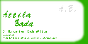 attila bada business card